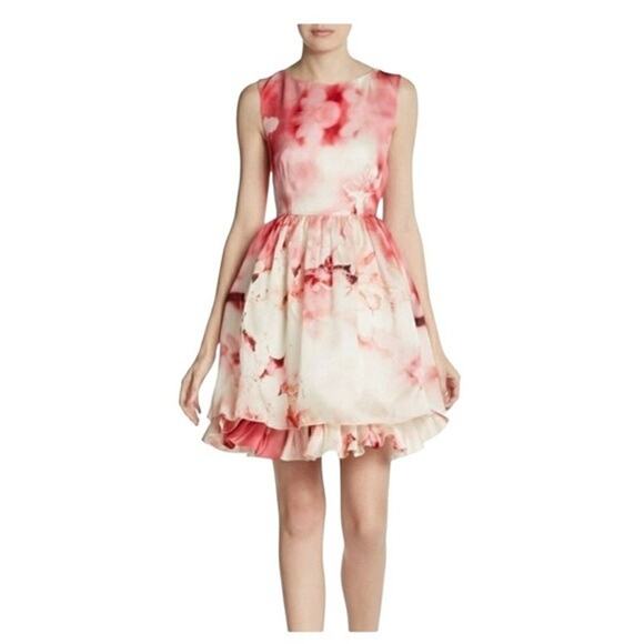 Alice + Olivia Dresses & Skirts - Alice + Olivia Catherine Cherry Blossom Mini Dress Silk Garden Party Coquette S
